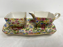 Load image into Gallery viewer, Royal Winton Chintz Summertime Ascot Creamer Open Sugar Tray Set Grimwades 775
