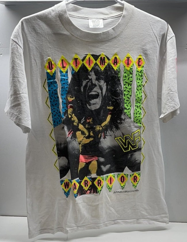 Ultimate warrior 1990 WWF titan sports T-shirt very good condition